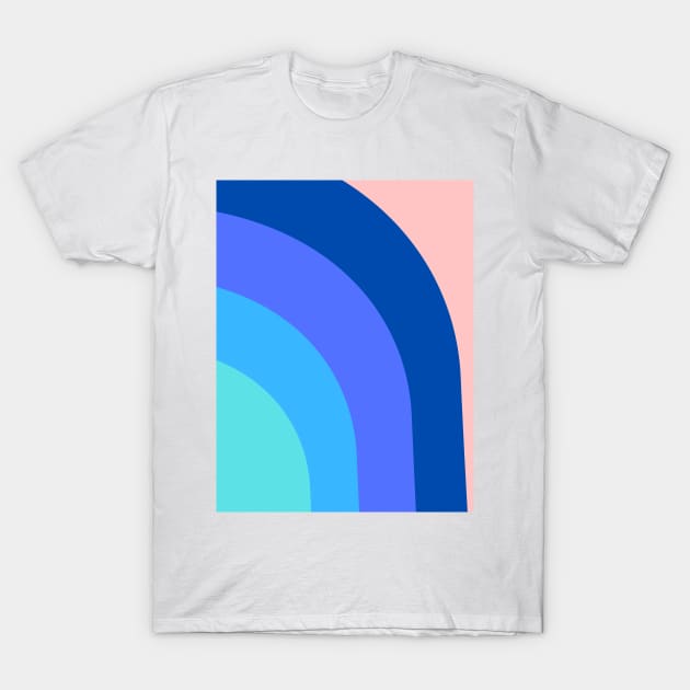 Boho ocean colors rainbow pattern T-Shirt by Word and Saying